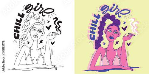 Trendy hand drawn doodle lettering quote sticker. Lettering for t-shirt design, mug print, bag print, clothes fashion. 100% hand drawn vector image.
