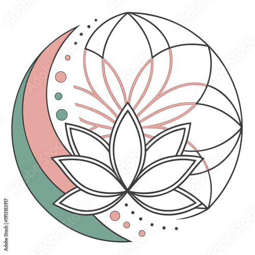 Serene spa logo featuring a stylized leaf and water droplet representing holistic health and tranquility for wellness businesses