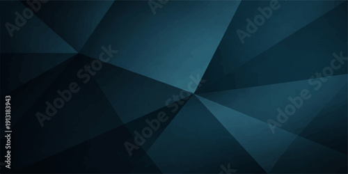 Futuristic blue geometric background featuring an abstract mosaic pattern of crystal triangles and diamond shapes for a sleek vector wallpaper design