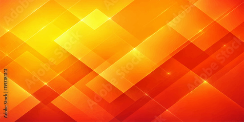 An abstract orange background vector illustration featuring a bright geometric pattern of yellow and red square mosaic tiles for a colorful seamless wallpaper design