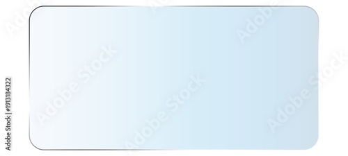 Light frame smartphone icon interface isolated for dark theme. White UI square and circle banner collage with glow stroke blank blue book cover