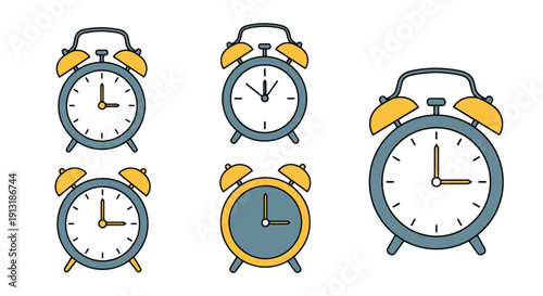 Alarm Clock Vintage minimal abstract style vector