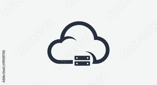 Blue 3d thumb up icon vector and cloud computing symbol set against a digital sky to represent a business connection and internet technology concept