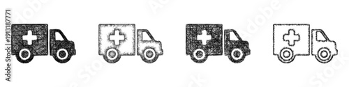 Sketch delivery icon design set