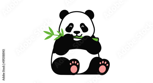 Cute Black and White Panda.