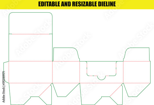 Unique Auto Lock Bottom Folding Box Dieline for Specialized Product Packaging Solutions