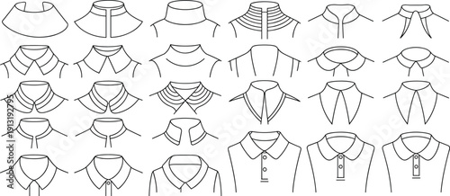 Various shirt collar styles and necklines shirt collars fashion clothing collar styles 2 line fashion shirt types