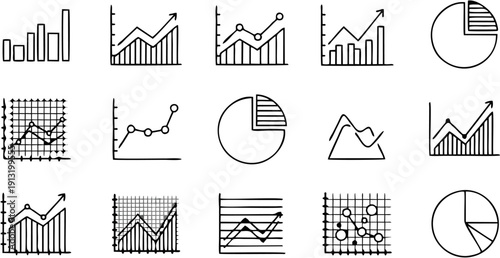 Various business charts and graphs.