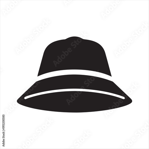 rain hat vector silhouette line art logo design collection