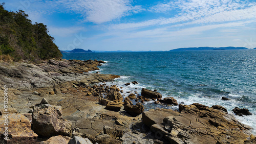 Photography Beautiful rocky coast in Western Kyushu Japan