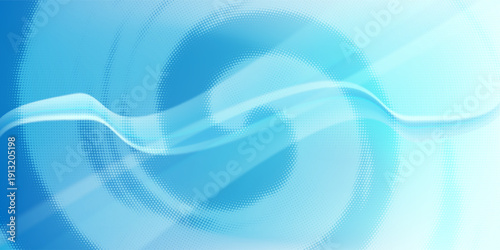 Blue waves with a fresh aroma. Waves showing a stream of clean fresh air. Vector illustration.