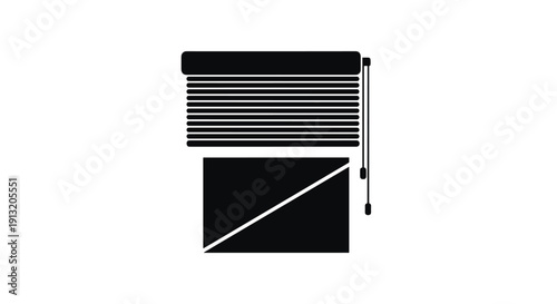 Blinds Line art color simple design modern smooth minimal illustration