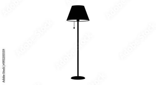 Black Floor Lamp with Shade.