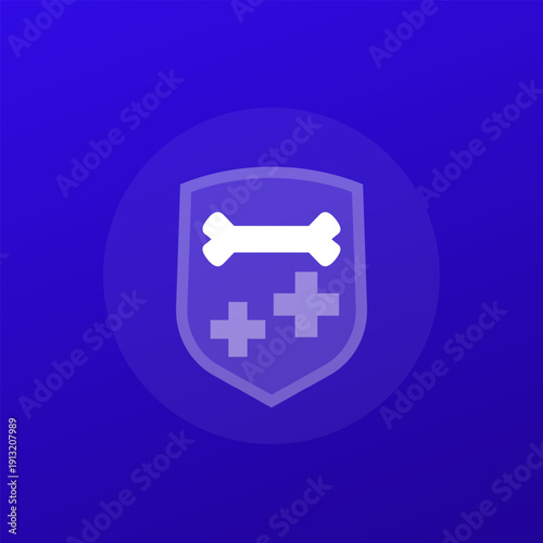 bone health icon in transparent design