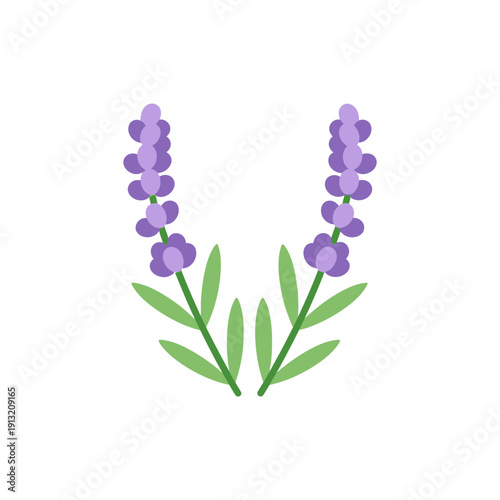 Lavender Stems Symmetrical Layout Flat Icon