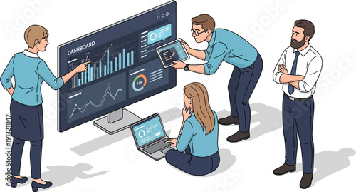 Business meeting in a modern office setting with colleagues