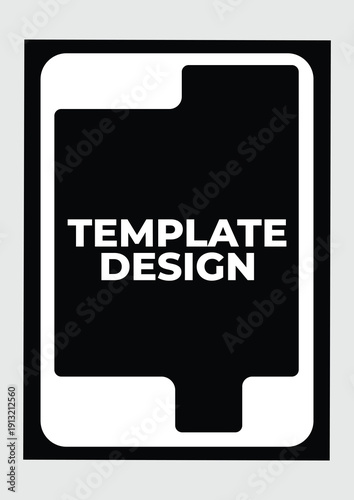 Minimalist Geometric Yellow Frame Story Template EPS