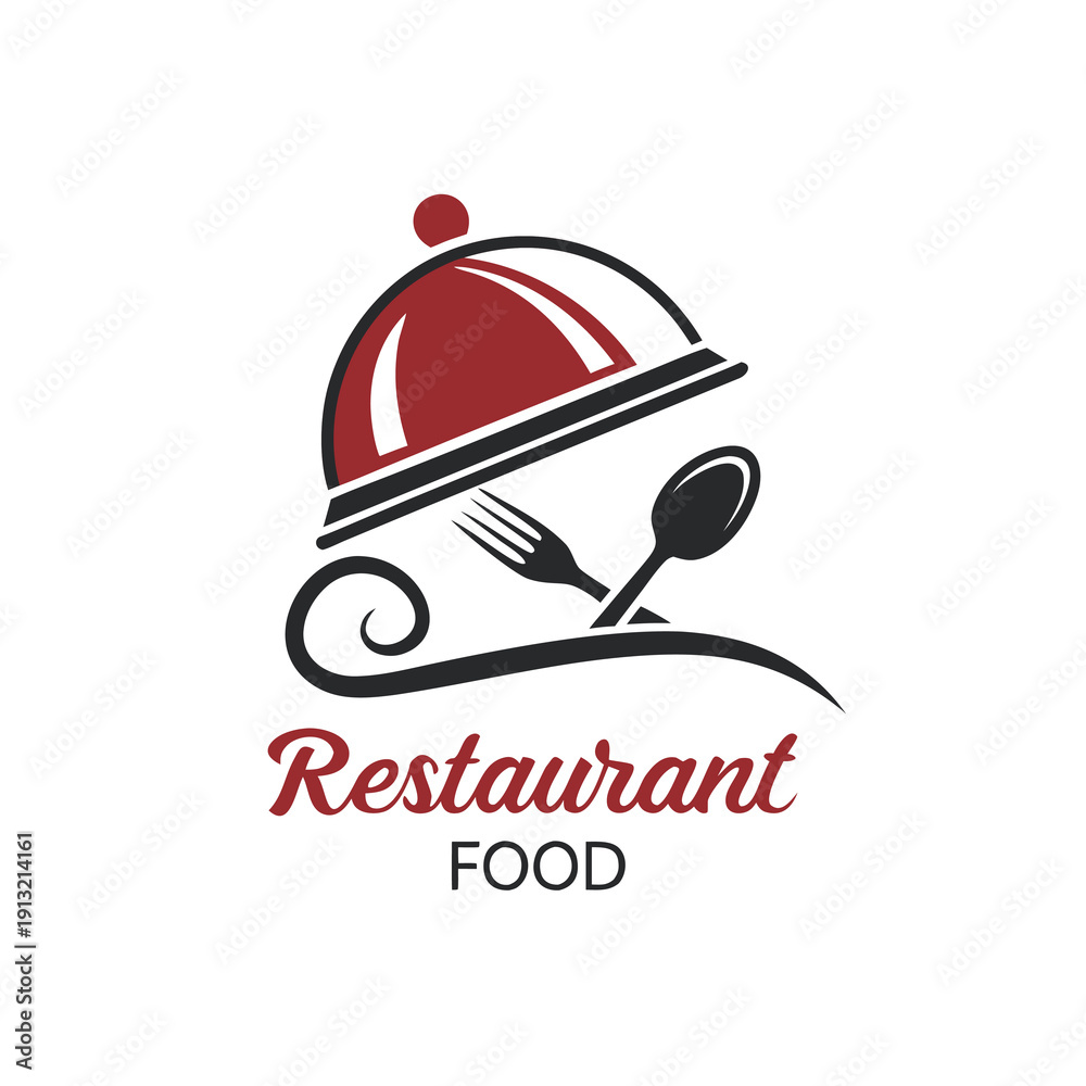 Fototapeta premium A sleek and modern logo featuring a stylized fork and knife representing fine dining and culinary excellence with simple elegance