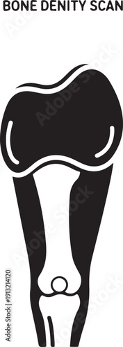 Black and white of a bone density scan medical healthcare