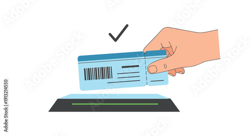 Call for Boarding minimal graphic color vector