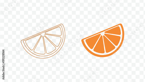 Vibrant orange wedges for food branding and healthy eating campaigns isolated on Transparent Background