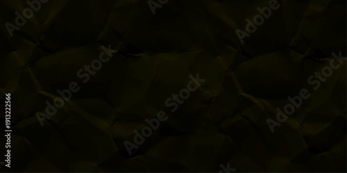 Black crumpled paper texture pattern. Rough grunge old blank. abstract background black dark low poly triangles .