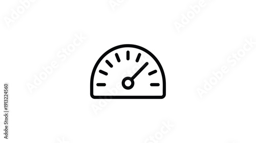Simple black and white gauge icon with needle indicator.