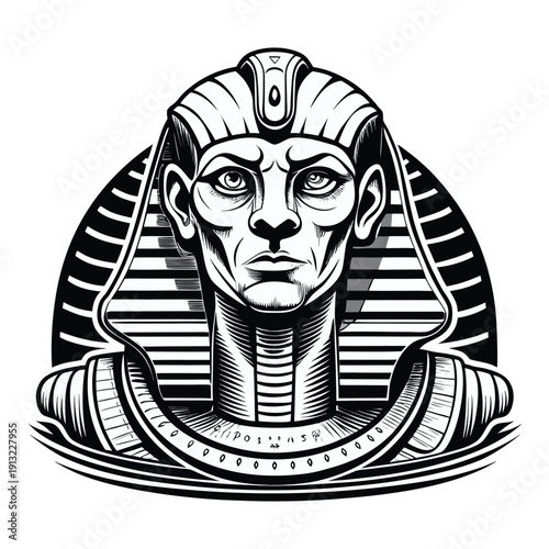 Ancient Egyptian queen mask vector illustration design