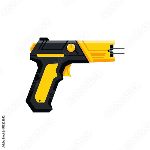 Taser Gun Icon, Electric Stun Device, Self Defense Weapon