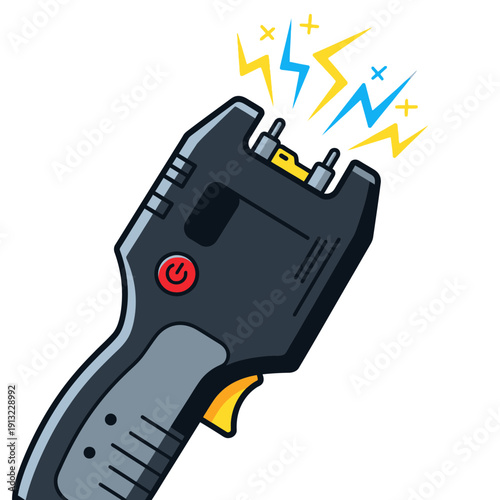 Taser gun with electricity sparks, self defense weapon
