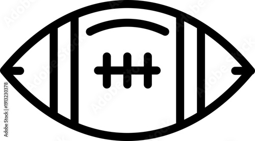 American Football Icon Vector, Football Ball Symbol Flat Design, American Football Icon Isolated