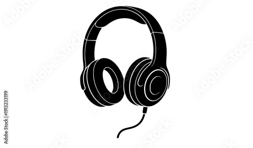 Headphones icon vector illustration isolated on white