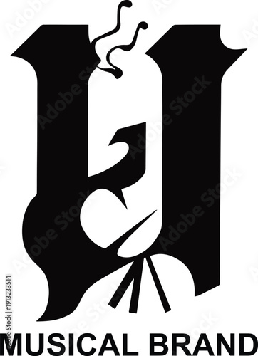 Bold Letter U Music Company Logo