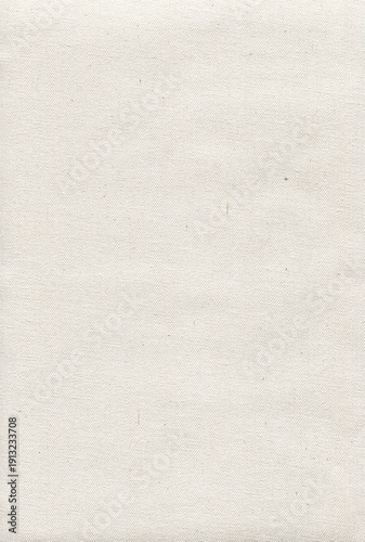 Canvas Print Off-white canvas texture background with natural linen fiber and artistic fabric