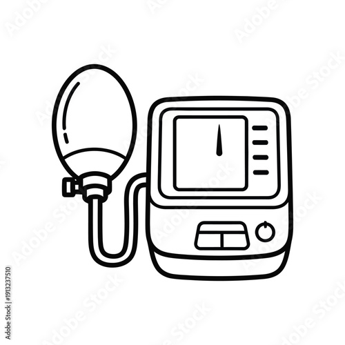 Medical device with attached balloon for measuring blood pressure