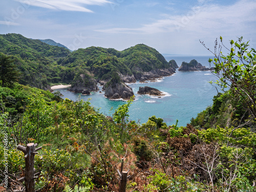 Scenic Coastal Bay at Uradome Coast, Tottori Japan