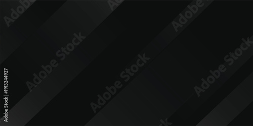 Abstract black luxury background with diagonal stripes. Trendy geometric grey gradient. Vector illustration