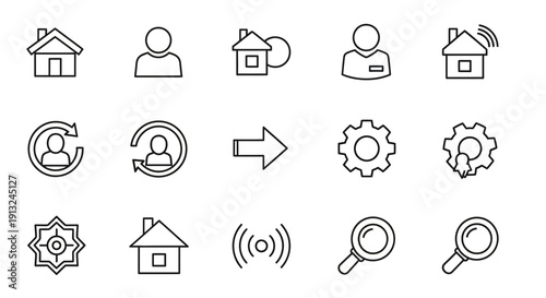 Wallpaper Mural Sophisticated Abstract Geometric Pattern with Purple Circles and Lines Torontodigital.ca