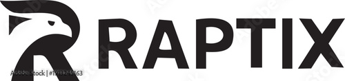 Raptix logo with eagle head and text on white background