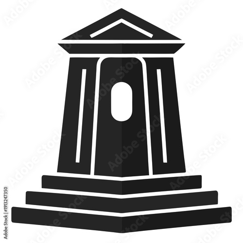 Icon of a building with a triangular roof