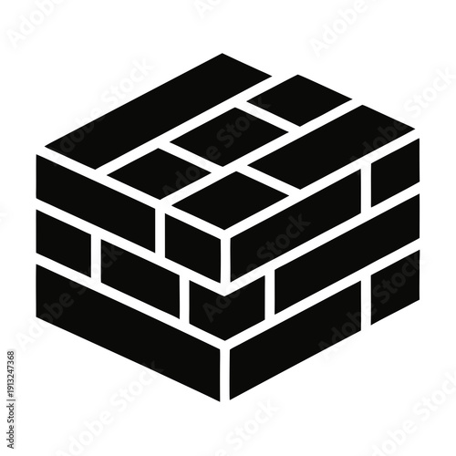 A black and white image of a stack of bricks