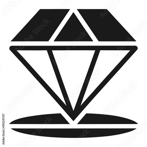 A black and white image of a diamond