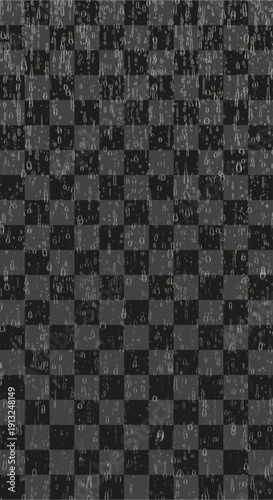 Rain Drops Wet Glass Surface Texture Overlay Illustration Checkered Pattern Digital Graphic Element Dark Gray Backdrop