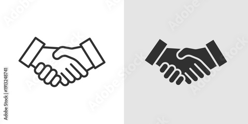 Business Partnership Icon representing collaboration, mutual trust, and strategic alliances between businesses.