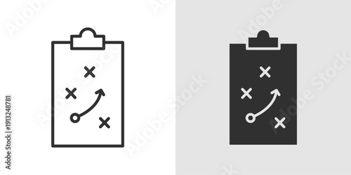 Business Planning Icon representing strategic planning, goal setting, financial forecasting, roadmap creation, and structured decision making for company growth.