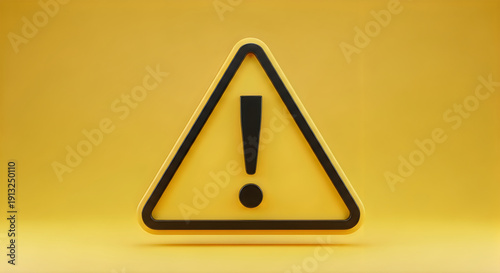Wallpaper Mural Caution sign with exclamation mark on yellow background indicating warning or alert Torontodigital.ca