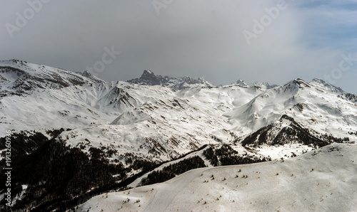 Risoul France ski resort mountain skiers