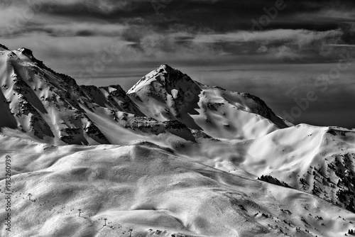 Risoul France ski resort mountain skiers