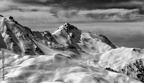 Risoul France ski resort mountain skiers