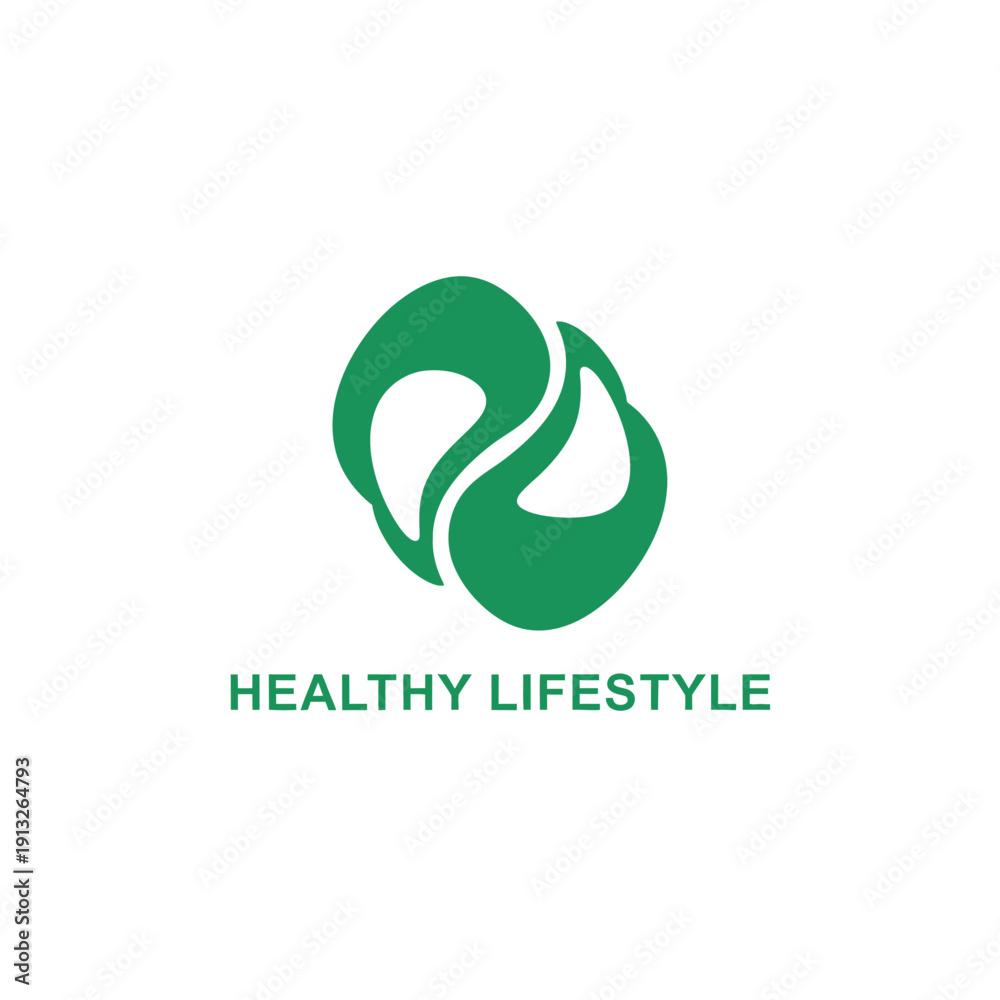Fototapeta premium Logo for Healthy Lifestyle Concept Illustrating Wellness and Harmony